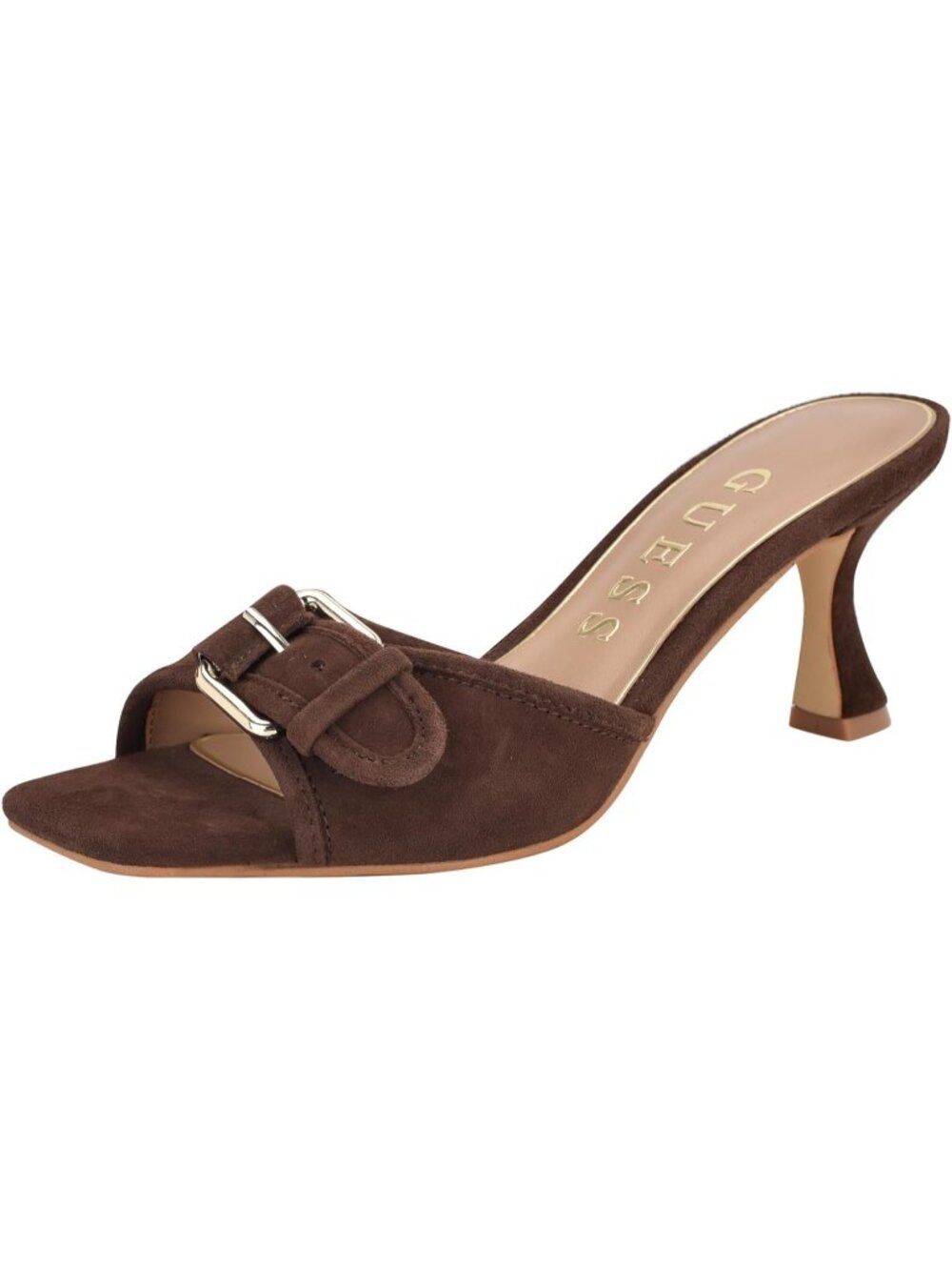 Guess Women's Dark Brown Imported 100% Synthetic Rubber Casual Dressy